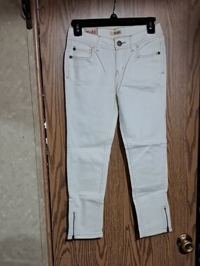 Mudd White Ankle Zip Skinny Jeans Kids Sz 10